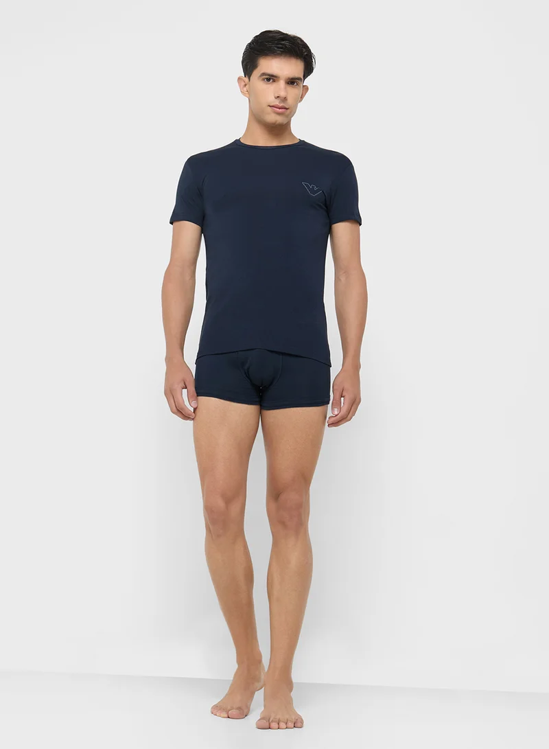 EMPORIO ARMANI Essential Crew Neck and Trunks Set