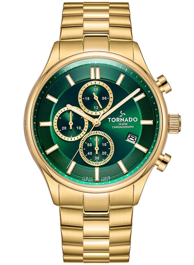 TORNADO Men's Stainless Steel Chronograph Watch T6106B-GBGH - 42x48 mm - Image 1