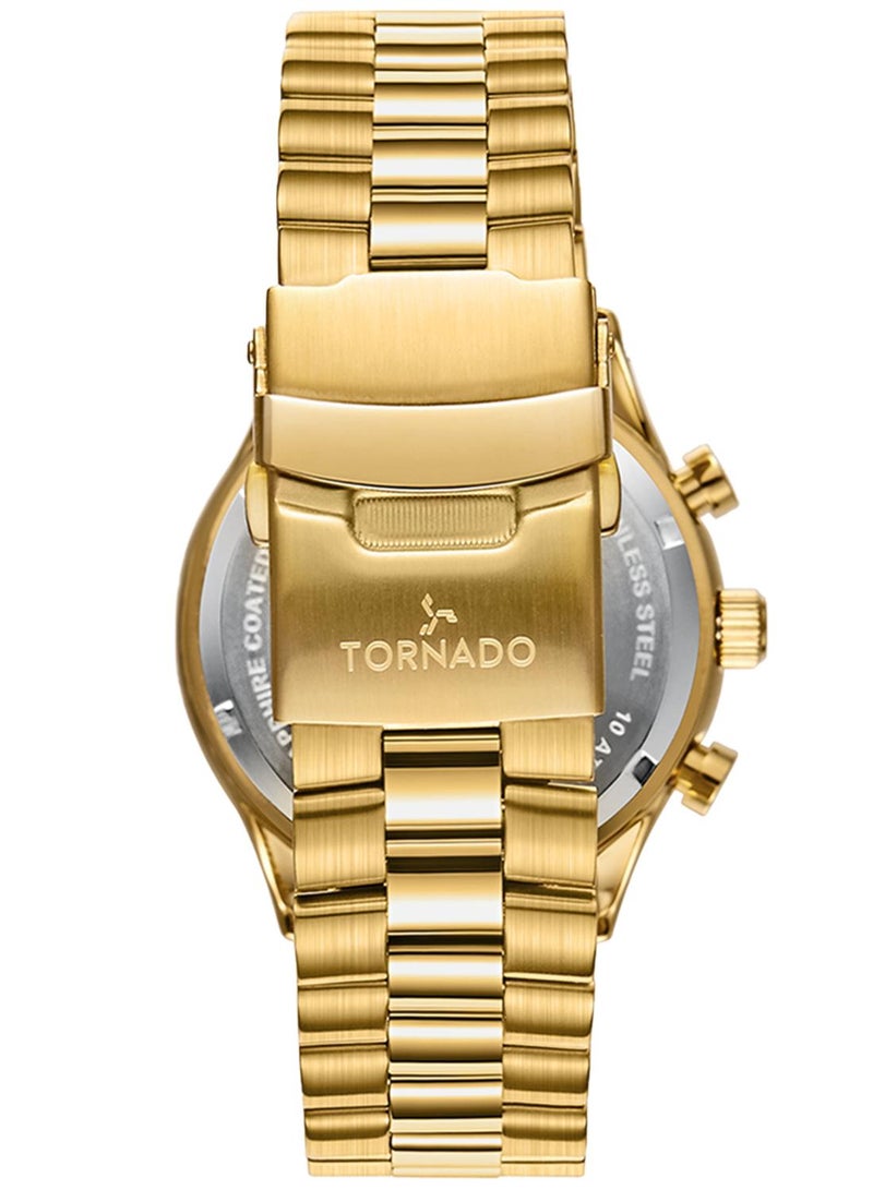 TORNADO Men's Stainless Steel Chronograph Watch T6106B-GBGH - 42x48 mm - Image 3