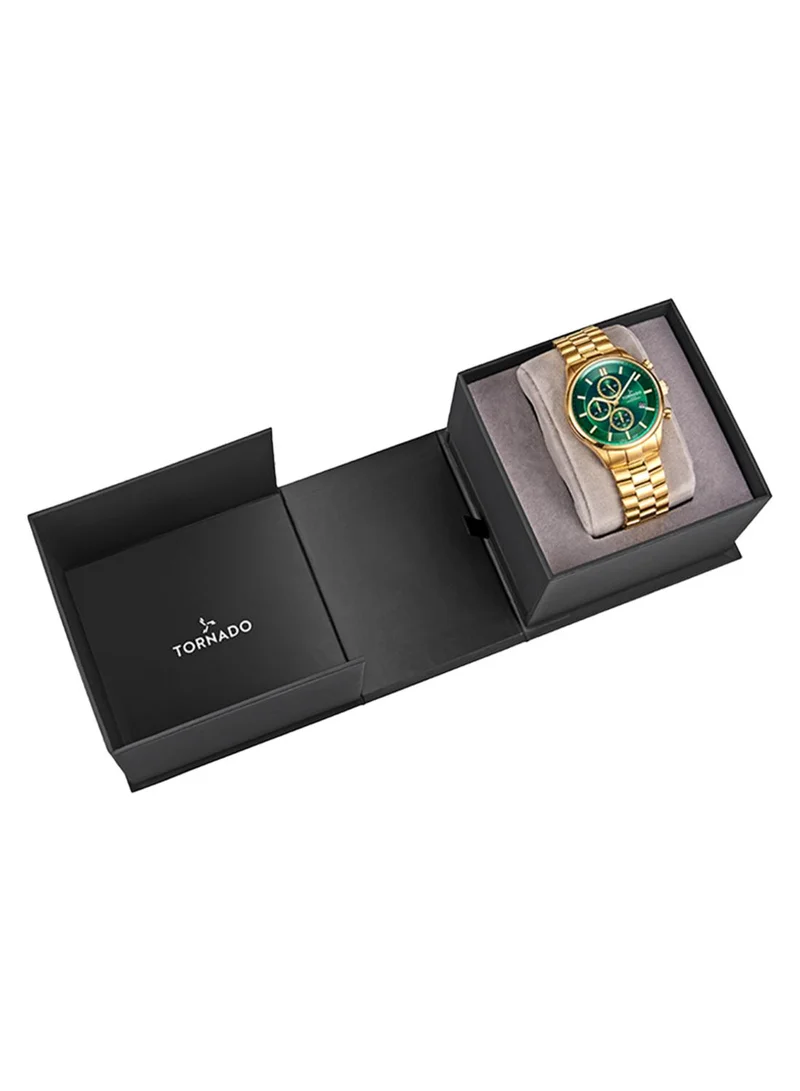 تورنيدو ساعة كرونوغراف رجالية ستانلس ستيل T6106B-GBGH - 42x48 مم