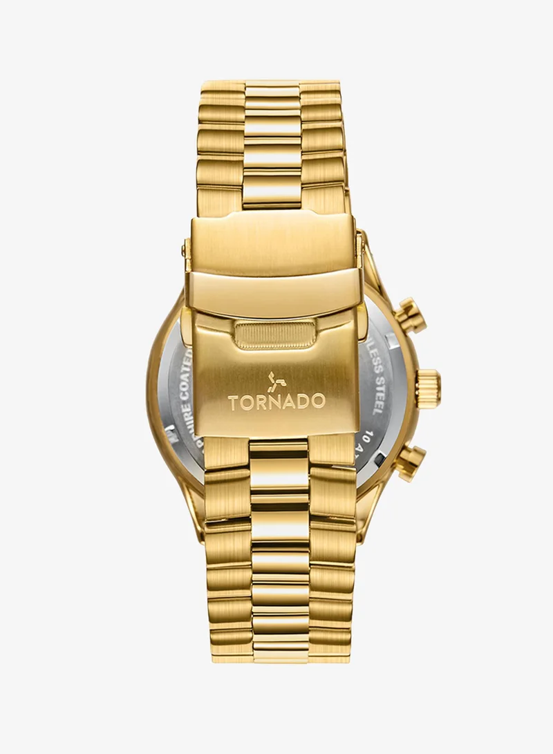 Tornado Green Men's Solid stainless steel with Polished outer links and brushed center links. Chronograph Watch T6106B-GBGH - 42mm mm for Men | Best Price UAE