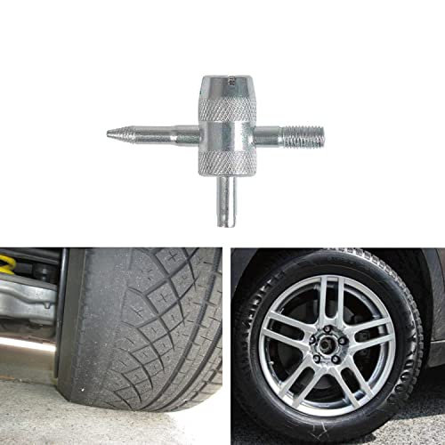 AICEL Tire Valve Stem Tool Puller and Installer Kit, Remover and Installation Set, 6 Pcs TR412 Snap-in Valve Stems with Valve Stem Cores, 1 Pcs Single Head Tire Valve Core Tool, 1 Pcs 4-Way Valve Tool - Image 5
