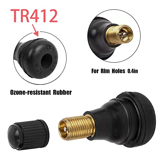 AICEL Tire Valve Stem Tool Puller and Installer Kit, Remover and Installation Set, 6 Pcs TR412 Snap-in Valve Stems with Valve Stem Cores, 1 Pcs Single Head Tire Valve Core Tool, 1 Pcs 4-Way Valve Tool - Image 3