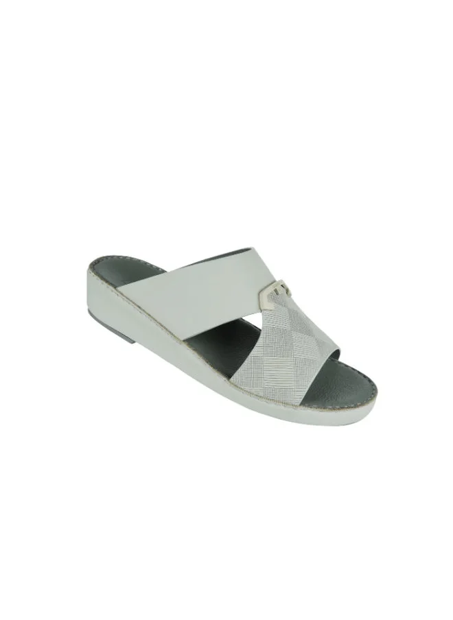 بارجيل أونو Barjeel Uno Mens Arabic Sandals BSP1-56 Light Grey