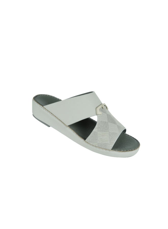 Barjeel Uno Mens Arabic Sandals BSP1-56 Light Grey