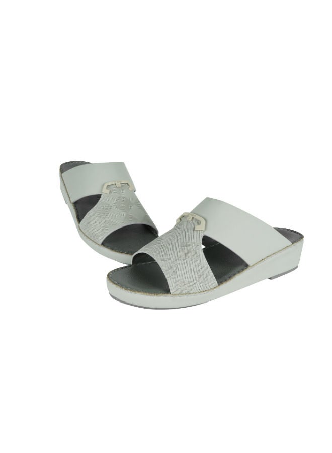 Barjeel Uno Mens Arabic Sandals BSP1-56 Light Grey