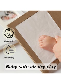 VUCATIN Baby Hand and Footprint Kit Baby Footprint Kit Hand Print Mold Kit Baby Keepsake Baby Shower Gifts for Mom Baby Picture Frame for Baby Registry Boys Girls Personalized Baby Gifts (Black)  - Image 3