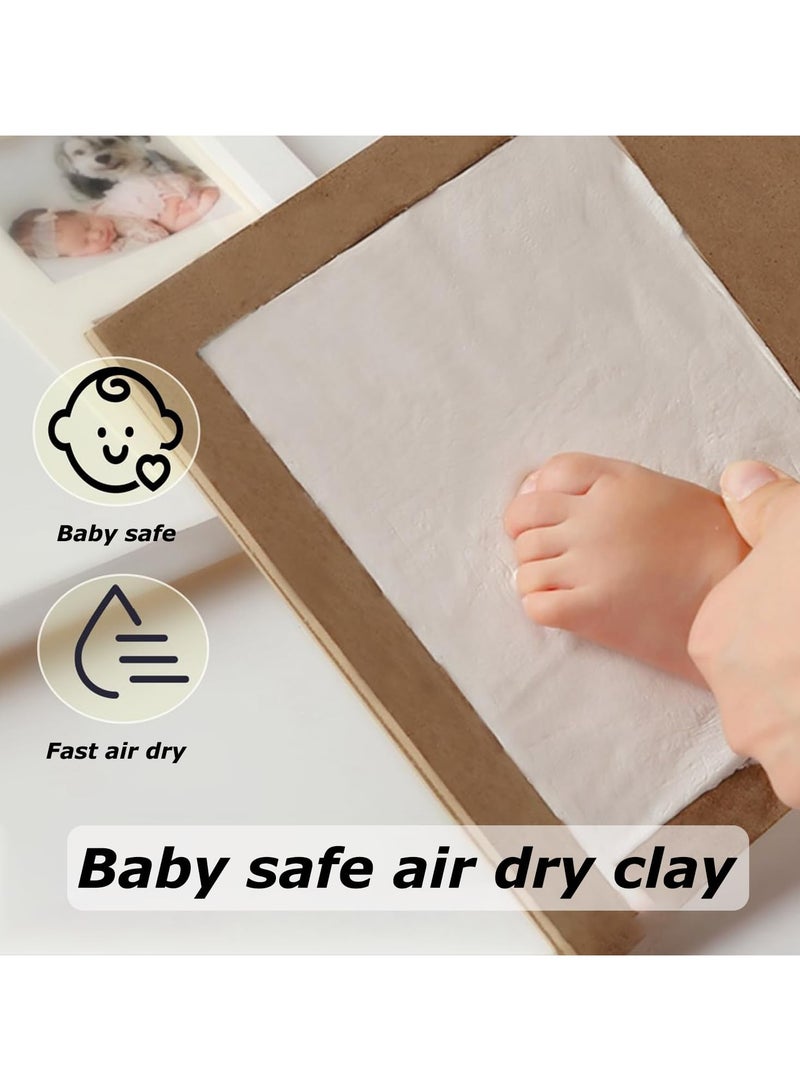 VUCATIN Baby Hand and Footprint Kit Baby Footprint Kit Hand Print Mold Kit Baby Keepsake Baby Shower Gifts for Mom Baby Picture Frame for Baby Registry Boys Girls Personalized Baby Gifts (Black) - Image 3