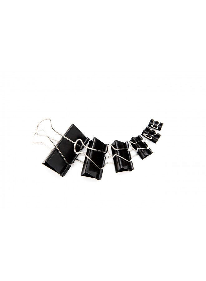DSTELIN Binder Clips Paper Clamps Assorted Sizes 100 Count (Black), X Large, Large, Medium, Small, X Small and Micro, 6 Sizes in One Pack, Meet Your Different Using Needs. - Image 2