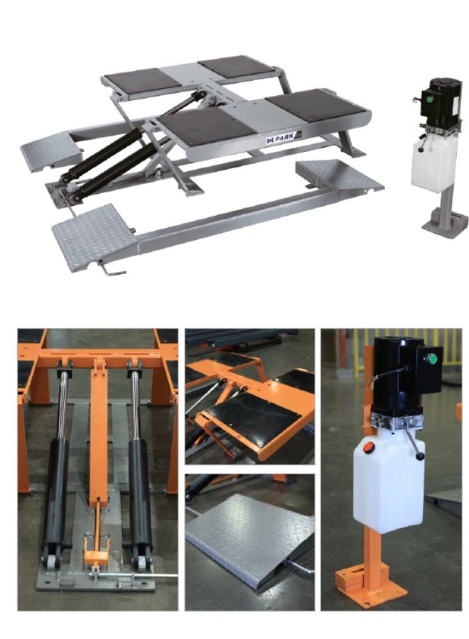 Low Rise Lift specially using car tire, changing brake pad, changing and double cylinder 4500 KG