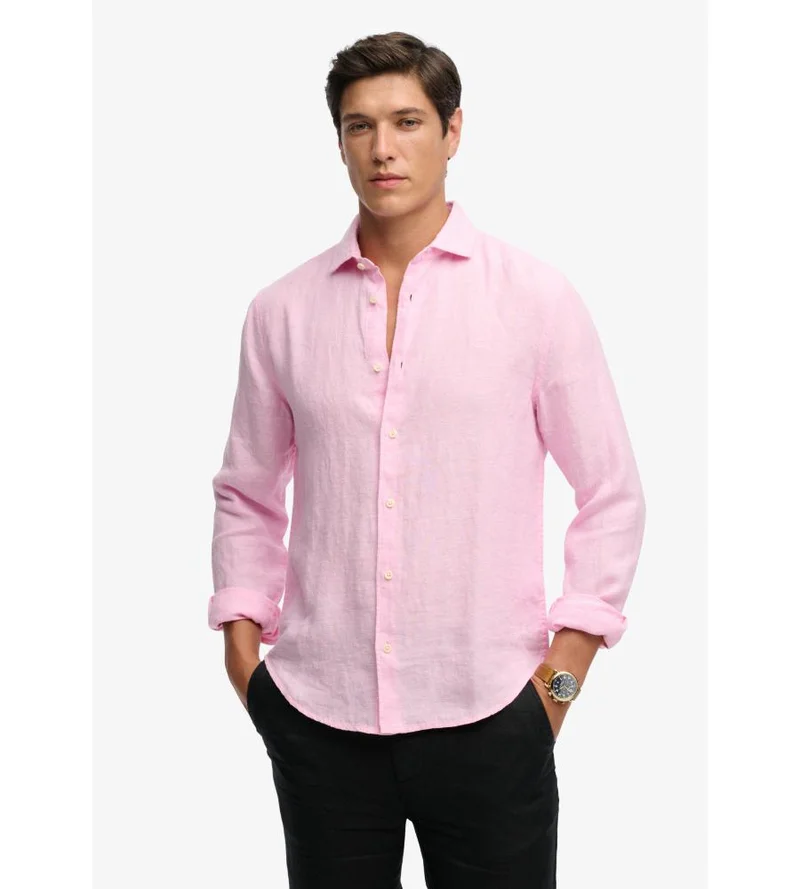 سوبر دراي Riviera Long Sleeve Linen Shirt