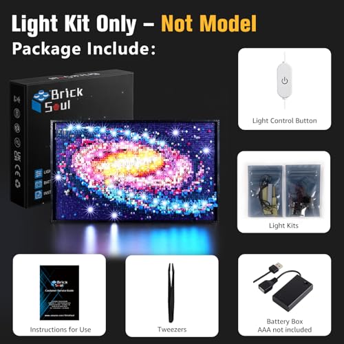 BrickSoul Upgrade Light Kit for Lego 31212 Milky Way Galaxy Building Set with ONOff Dimmer Switch Hidden Cable Tech Easy Install Lighting Set 31212 Set NOT Included - Image 5