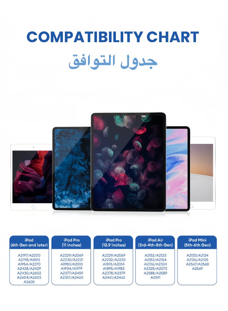 حِرَاس قلم ستايلوس نشط عالمي لأيباد 2018 فما فوق - بنفسجي | قلم آيباد ذكي متوافق مع أبل - Image 2