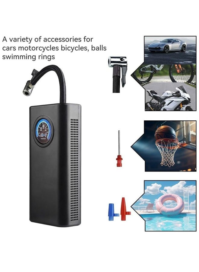 Denzoz Air Compressor Tire lnflator Pump Car Portable 150 Psi Cordless USB Rechargeable Battery 3600mAh Dc Adapter Car Air Pump Electric Air Pump for Car Tires  - Image 2