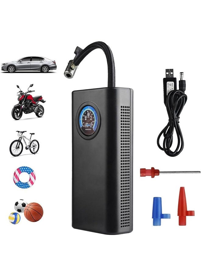 Denzoz Air Compressor Tire lnflator Pump Car Portable 150 Psi Cordless USB Rechargeable Battery 3600mAh Dc Adapter Car Air Pump Electric Air Pump for Car Tires  - Image 1