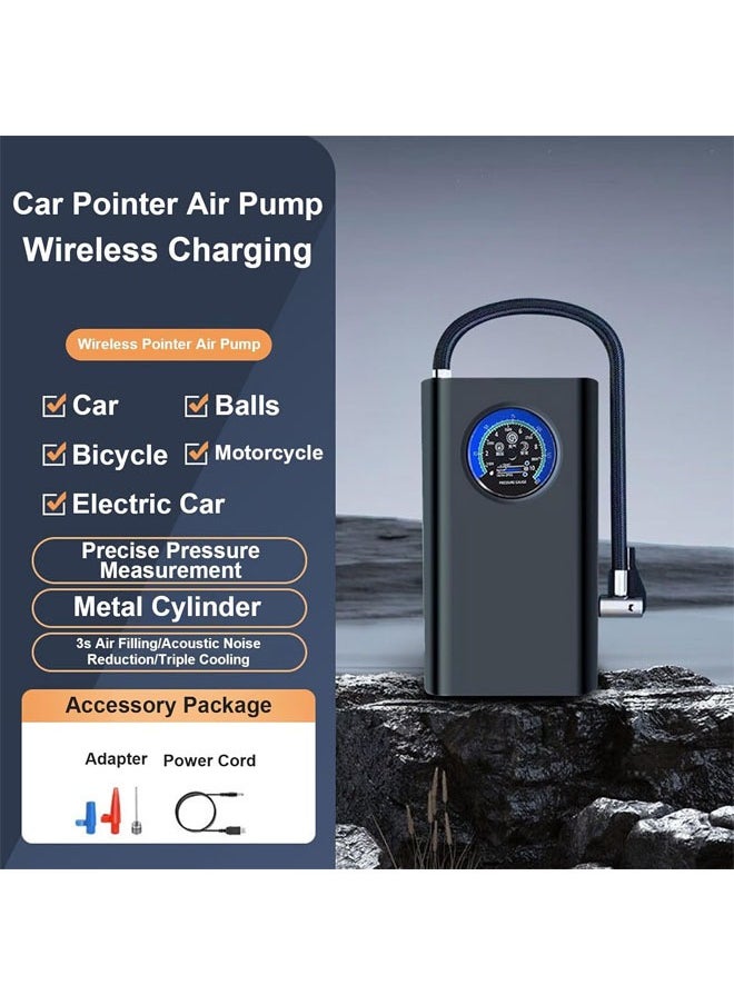 Denzoz Air Compressor Tire lnflator Pump Car Portable 150 Psi Cordless USB Rechargeable Battery 3600mAh Dc Adapter Car Air Pump Electric Air Pump for Car Tires  - Image 4