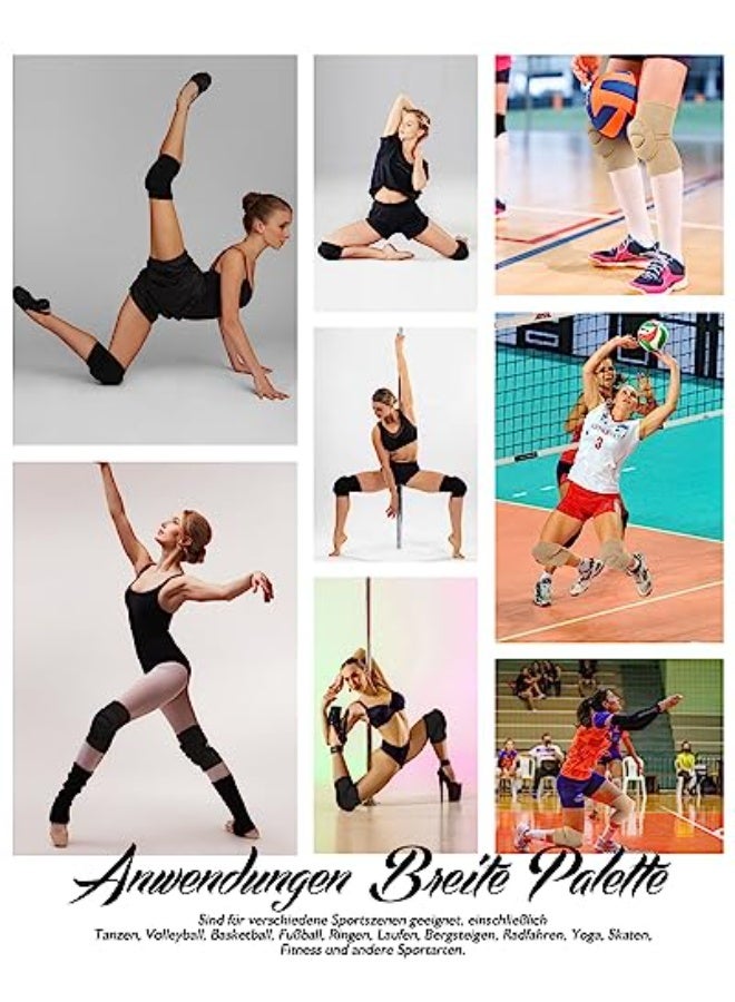 Knee Pads Volleyball Girls Kids Youth Women Men 7.8" Thick Padded Dance Knee Pad Soft Stretchy Knee Brace Breathable Knee Protector for Basketball Football Wrestling Pole Dance Yoga Knee Sleeve 1 Pair - Image 3