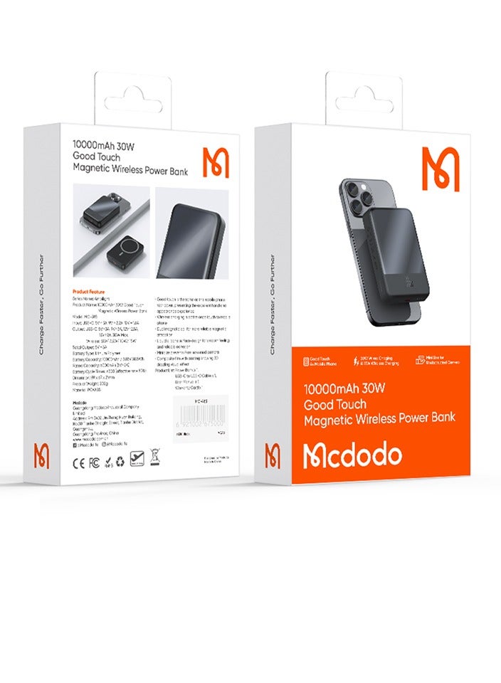 MCDODO MC5931 30W MAGNETIC WIRELESS CHARGING 10000MAH 1C POWER BANK - Image 2