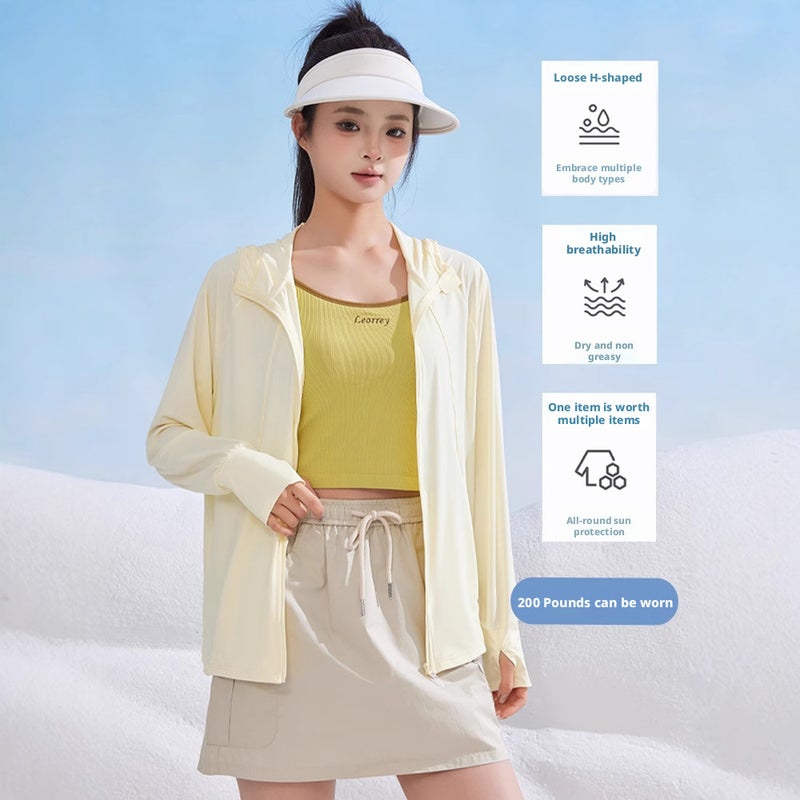 Women's Loose Fit Hooded Sun Protection Jacket - Image 3