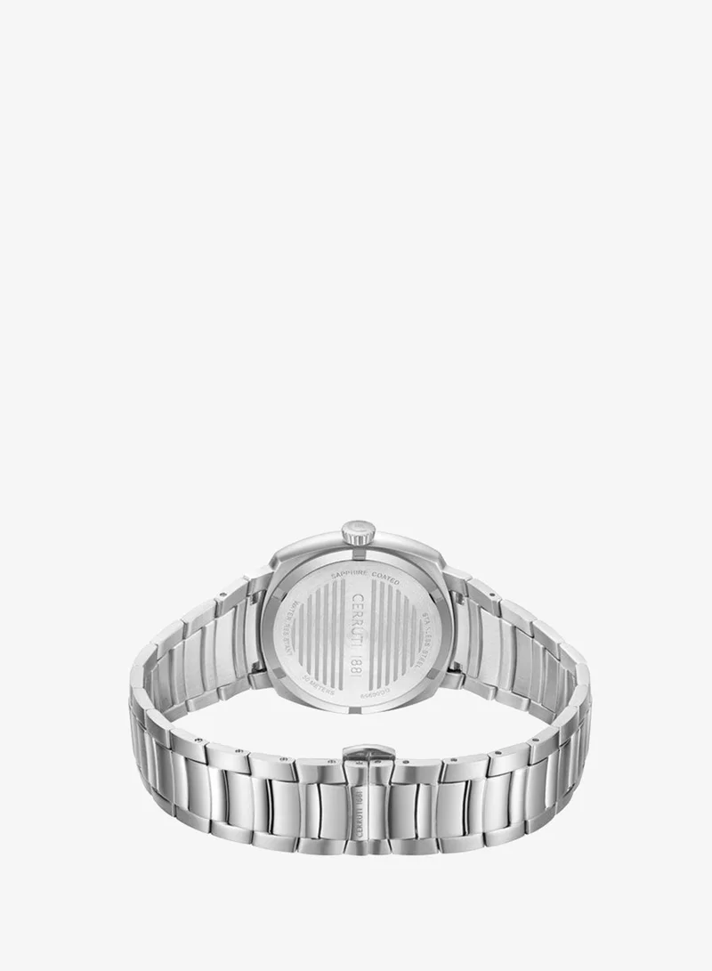 CERRUTI 1881 silver Men's Forli Green Dial Stainless Steel Bracelet Analog Watch for Men, 39mm for Men | Best Price UAE