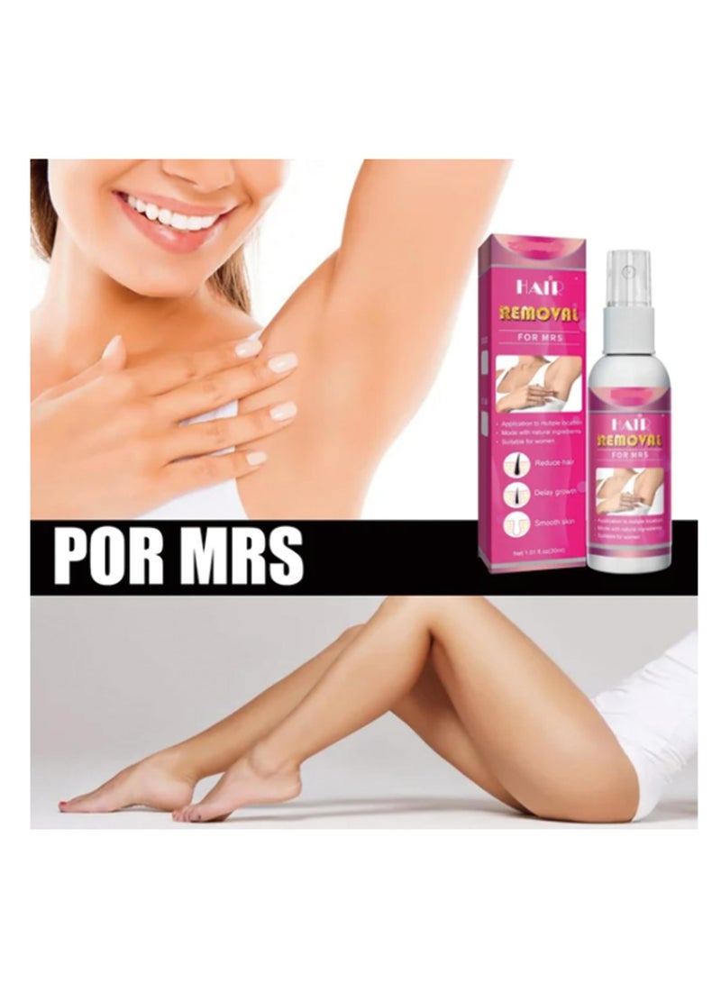 Excefore رذاذ إزالة شعر الجسم، 2 قطعة رذاذ عشبي لإزالة الشعر بدون ألم لجميع أنواع البشرة، كريم إزالة الشعر للنساء للأذرع، الإبطين، الساقين، تركيبة إزالة الشعر بدون ألم، خالية من العيوب، لطيفة، حساسة - Image 2