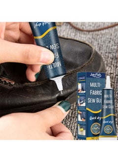 JUE-FISH Quick Dry Multi-Fabric Sew Glue, Fabric Glue Permanent Clear Washable For Patches Drying Waterproof Fabric Adhesive Glue For All Fabrics, Clothes, Cotton, Flannel, Denim, Leather, Polyester Repair  - Image 4