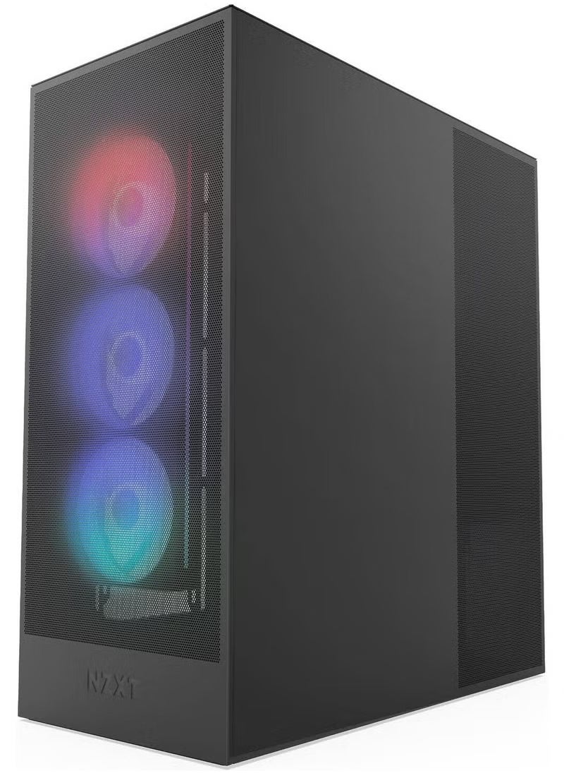 NZXT H7 Flow RGB 2024 | Mid-Tower ATX Airflow Case with RGB Fans | Supports Bottom Fans for Direct GPU Cooling | Includes 360mm RGB Single-Frame Fan Unit | Cable Management |  - Image 1