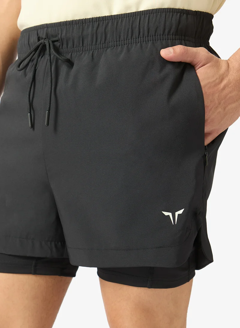 Squatwolf BLACK 5" 2In1 Limitless Shorts for Men | Best Price UAE