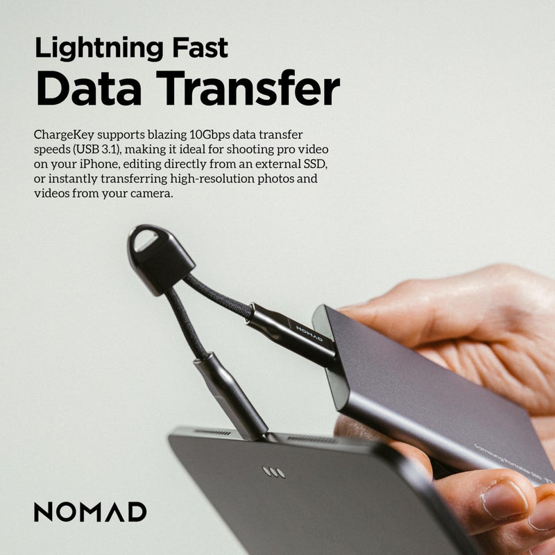 NOMAD ChargeKey 240W V2 - USB C to USB C Keychain Charger - The Ultimate Charging Solution for The Modern, Portable Charger for iPhone, USB Keychain - Image 4
