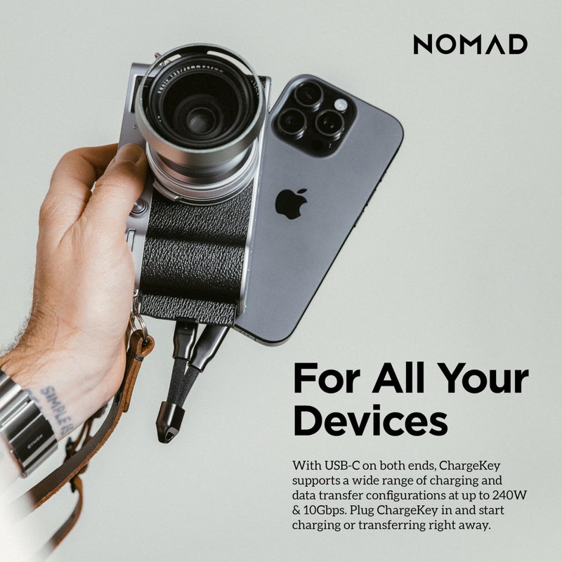 NOMAD ChargeKey 240W V2 - USB C to USB C Keychain Charger - The Ultimate Charging Solution for The Modern, Portable Charger for iPhone, USB Keychain - Image 3