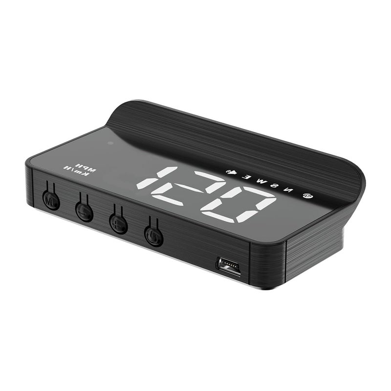 AZIJYV HUD M1white Windshield Speedometer Projector - Digital GPS Smart Speedometer with Overspeed Alarm and Fatigue Warning - Image 1
