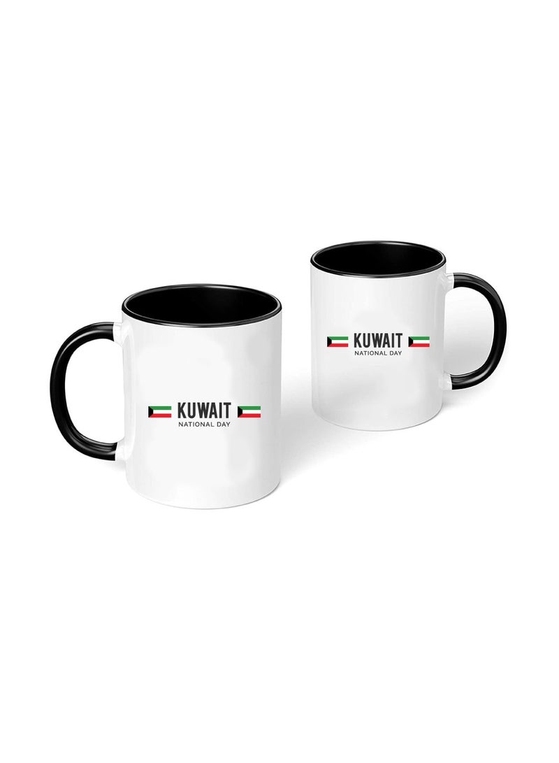 Kuwait National Day Sleek and Stylish Two-Tone Ceramic Coffee Mug - Kuwait Skyline Mug - Perfect for Kuwait National Day - 11 Oz - Image 2