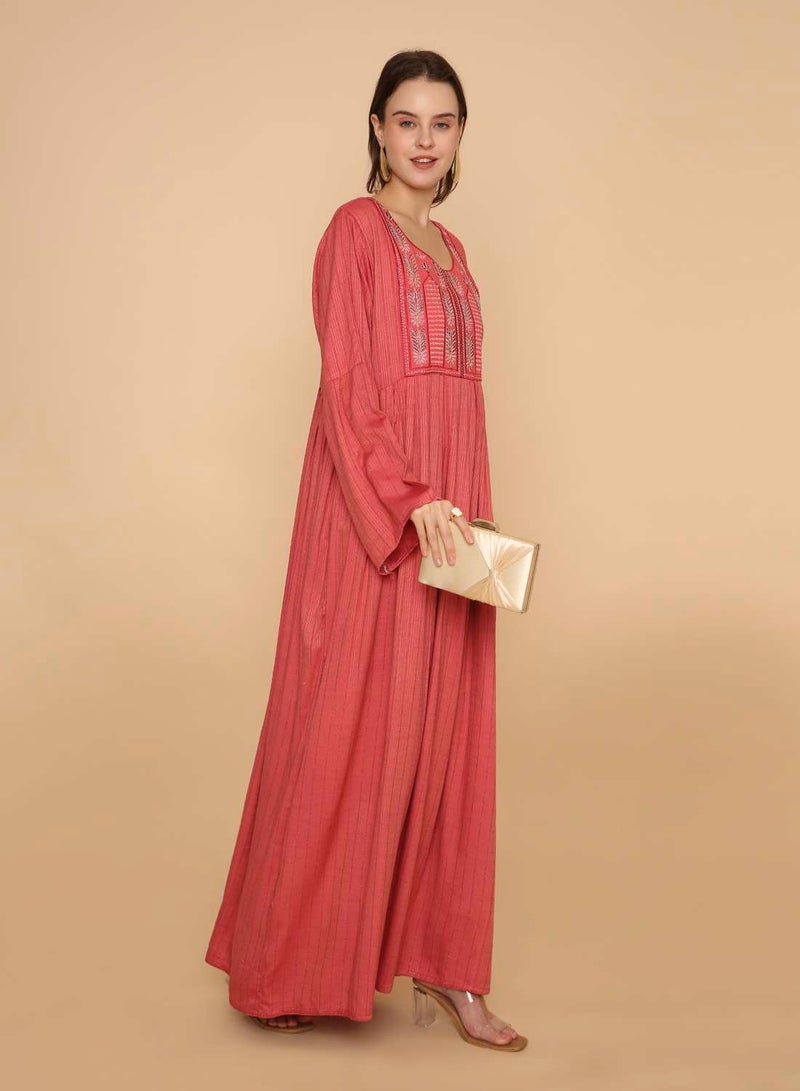 HANA & SARA Traditional long arabic kaftan jalabiya dress for womens - Image 5