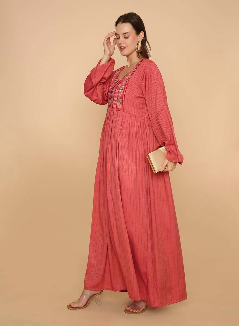 HANA & SARA Traditional long arabic kaftan jalabiya dress for womens - Image 4