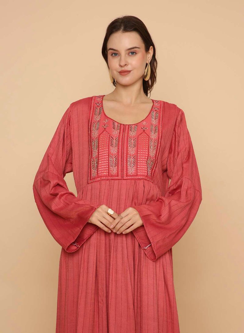 HANA & SARA Traditional long arabic kaftan jalabiya dress for womens - Image 3