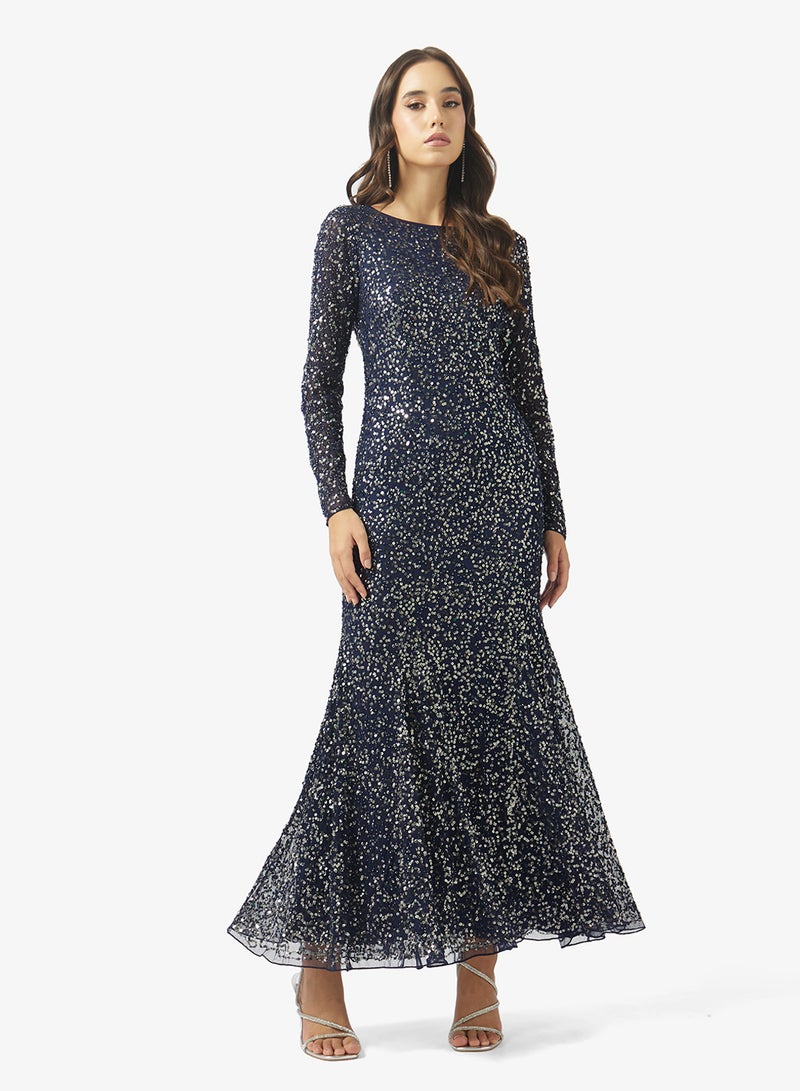 Namshi x Beaded Embellished Evening Gown - Image 1