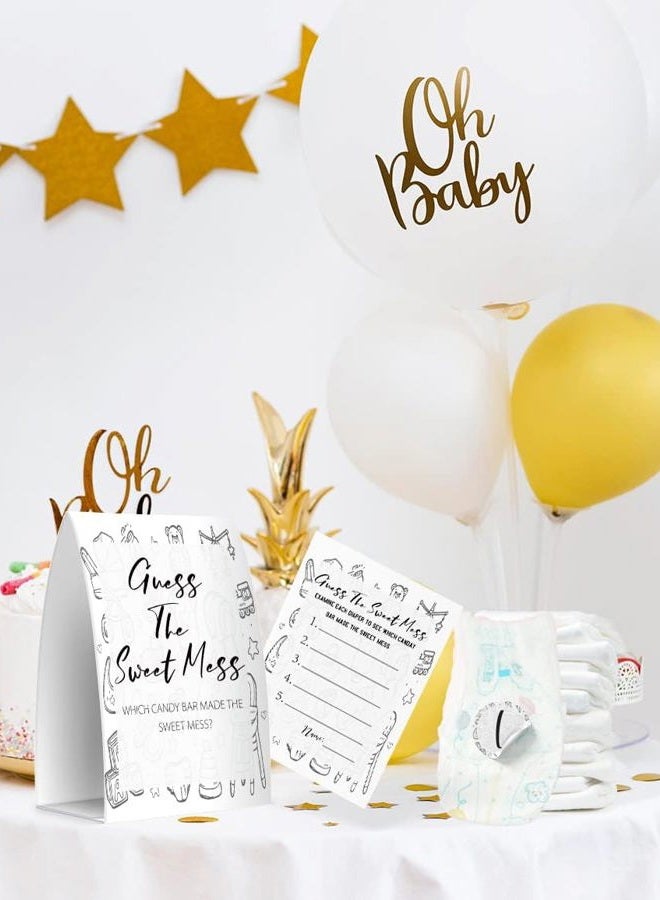 Pazag Guess The Sweet Mess - Dirty Diaper game,Baby Shower Games Guess The Sweet Name That Poo/gs013A - Image 4
