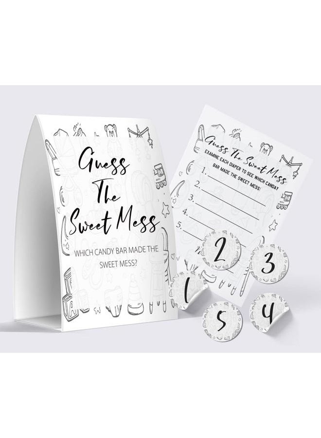 Pazag Guess The Sweet Mess - Dirty Diaper game,Baby Shower Games Guess The Sweet Name That Poo/gs013A - Image 1
