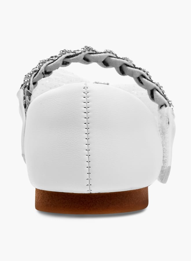 جونيورز حذاء باليرينا بناتي مزين بفيونكة وإغلاق بشريط لاصق - Image 5