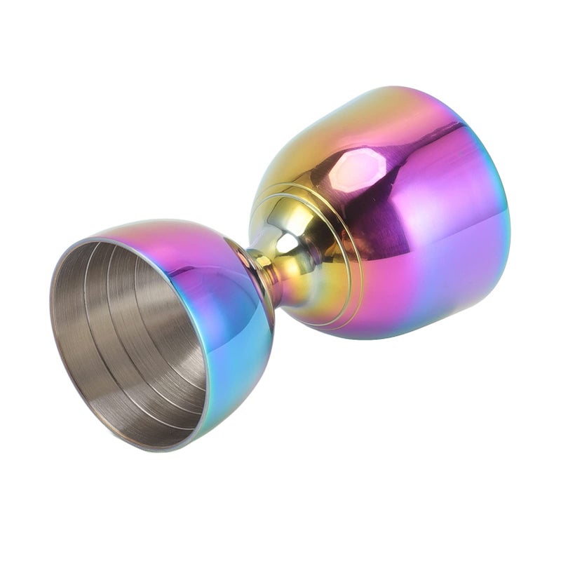 Stainless Steel Cocktail Jigger 30ml 60ml Wide Opening Colorful Bar Measure - Image 5