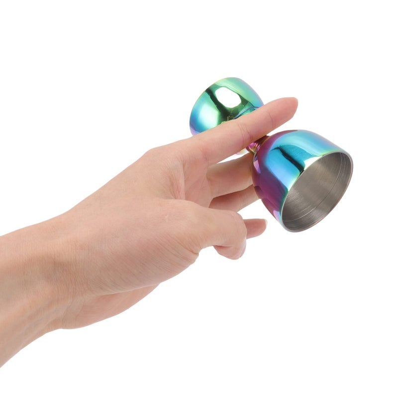 Stainless Steel Cocktail Jigger 30ml 60ml Wide Opening Colorful Bar Measure - Image 3