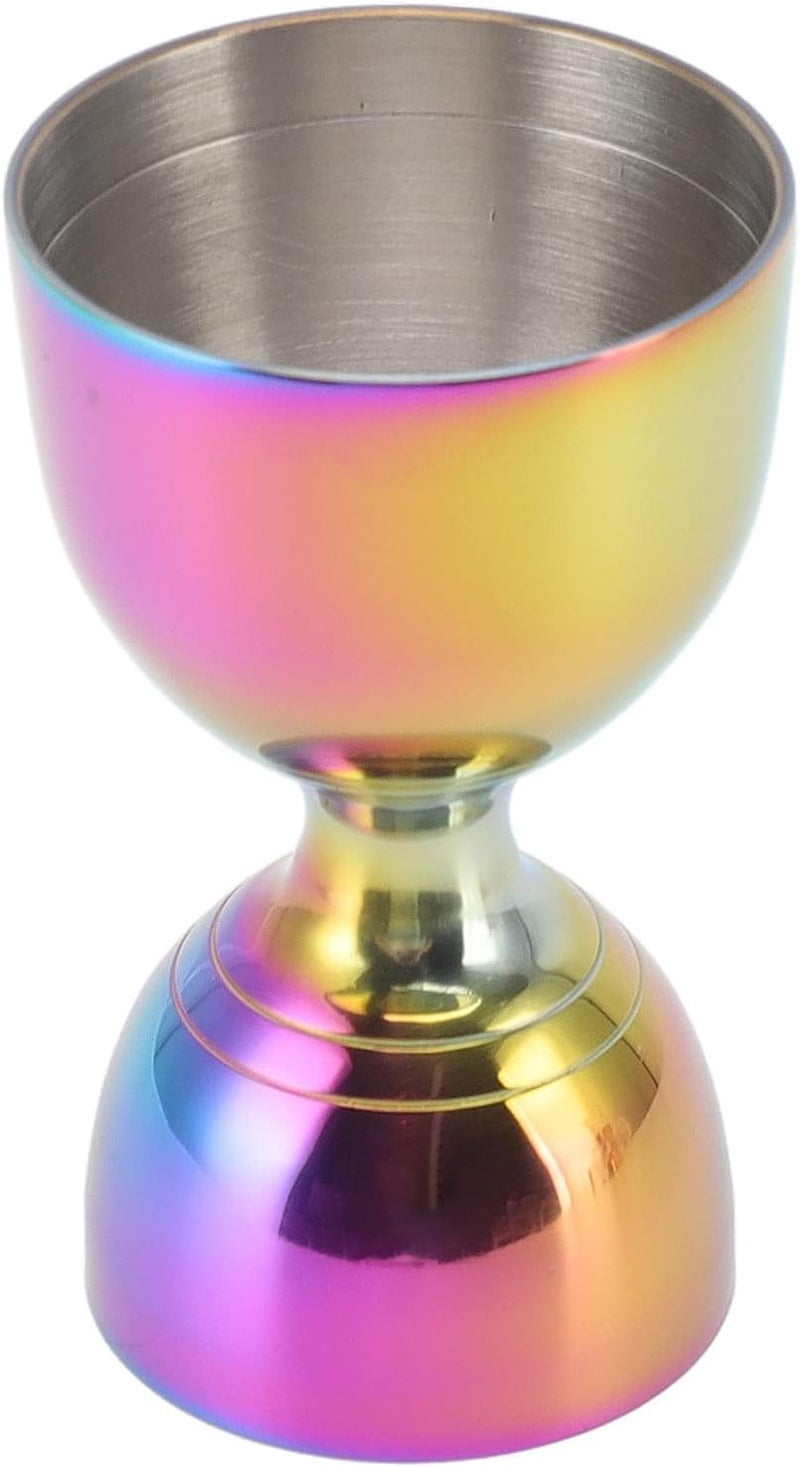 Stainless Steel Cocktail Jigger 30ml 60ml Wide Opening Colorful Bar Measure - Image 1