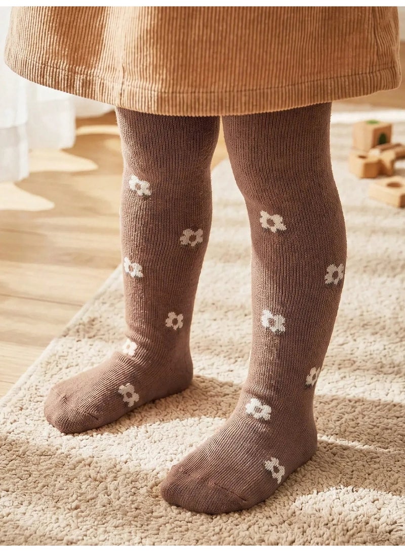 Kids Winter Leggings with a Soft Fleece-Lined Interior, Designed to Help Retain Warmth and Provide Comfort During Cold Weather. These Warm Children's Winter Pants Feature an Enclosed Footed Design for Extra Coverage and Cozy Warmth. Ideal as Winter Footed Tights for Everyday Wear. Suitable for Children Aged 1–2 Years. - Image 2