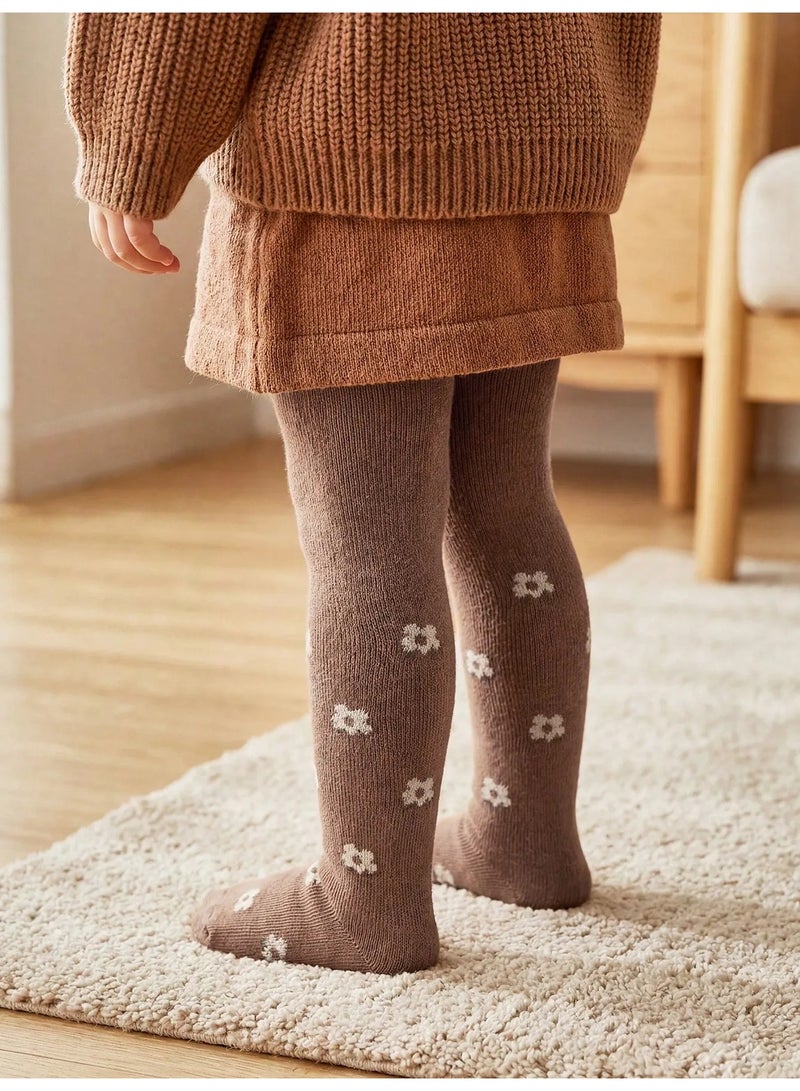 Kids Winter Leggings with a Soft Fleece-Lined Interior, Designed to Help Retain Warmth and Provide Comfort During Cold Weather. These Warm Children's Winter Pants Feature an Enclosed Footed Design for Extra Coverage and Cozy Warmth. Ideal as Winter Footed Tights for Everyday Wear. Suitable for Children Aged 1–2 Years. - Image 4