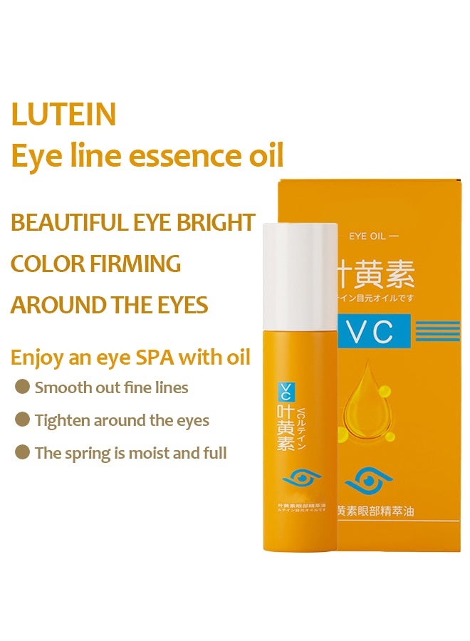 Dinkiss Lutein Eye Essence Oil, Vc Lutein Eye Essence Oil, Lutein Eye Serum, Lutein Eye Oil, Under Eye Oil Roller Ball, Japan Firming Anti-Aging Eye Serum For Eye Bags (8ml) - Image 3