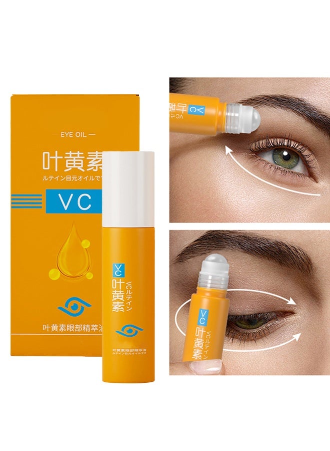 Dinkiss Lutein Eye Essence Oil, Vc Lutein Eye Essence Oil, Lutein Eye Serum, Lutein Eye Oil, Under Eye Oil Roller Ball, Japan Firming Anti-Aging Eye Serum For Eye Bags (8ml) - Image 1