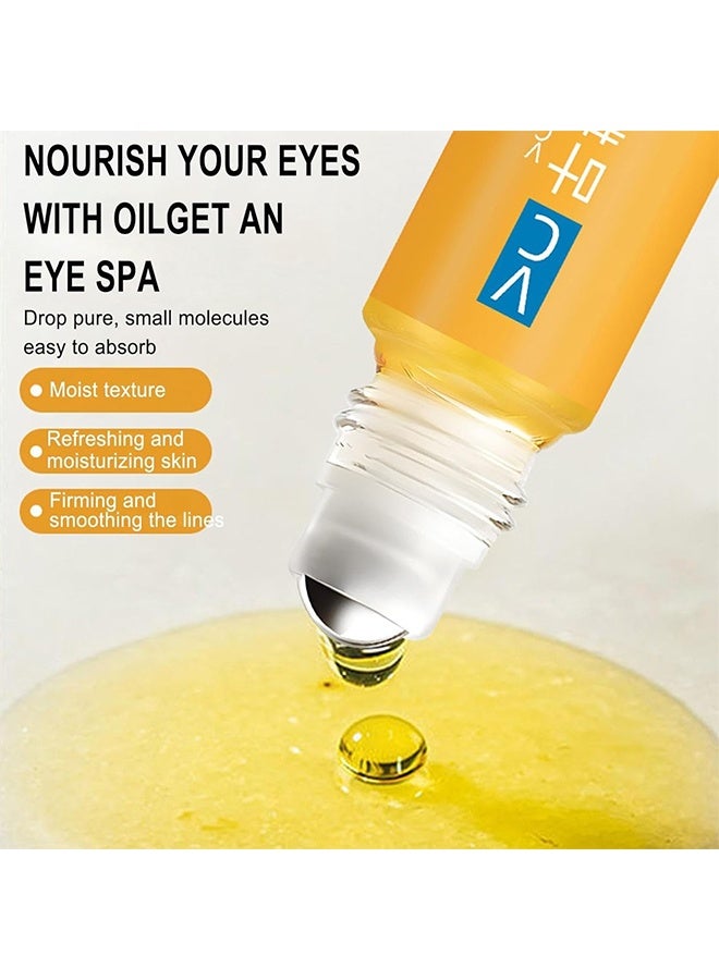 Dinkiss Lutein Eye Essence Oil, Vc Lutein Eye Essence Oil, Lutein Eye Serum, Lutein Eye Oil, Under Eye Oil Roller Ball, Japan Firming Anti-Aging Eye Serum For Eye Bags (8ml) - Image 2