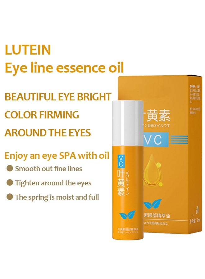 Dinkiss Lutein Eye Essence Oil, Vc Lutein Eye Essence Oil, Lutein Eye Serum, Lutein Eye Oil, Under Eye Oil Roller Ball, Japan Firming Anti-Aging Eye Serum For Eye Bags (8ml) - Image 3