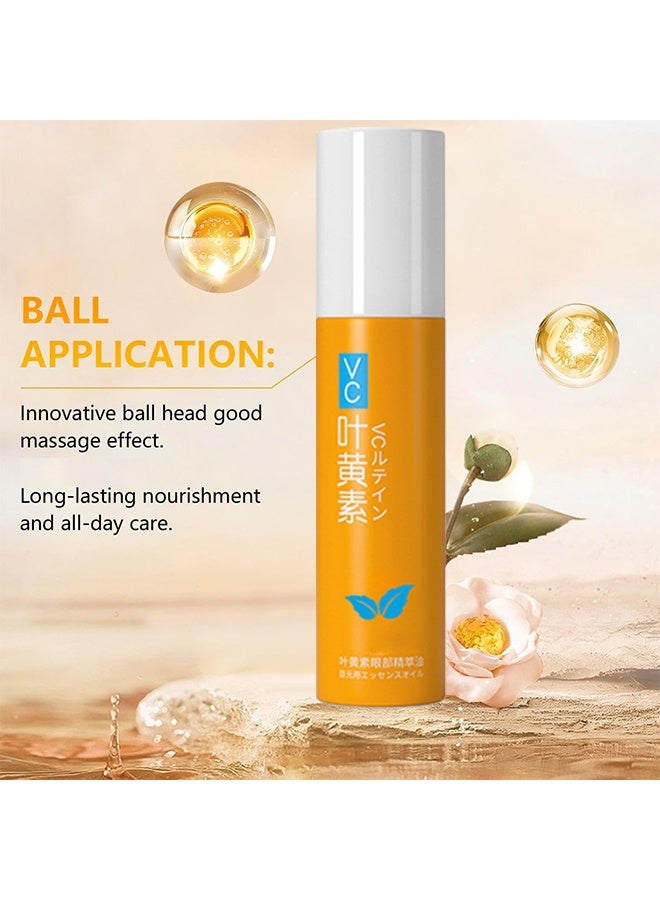 Dinkiss Lutein Eye Essence Oil, Vc Lutein Eye Essence Oil, Lutein Eye Serum, Lutein Eye Oil, Under Eye Oil Roller Ball, Japan Firming Anti-Aging Eye Serum For Eye Bags (8ml) - Image 4