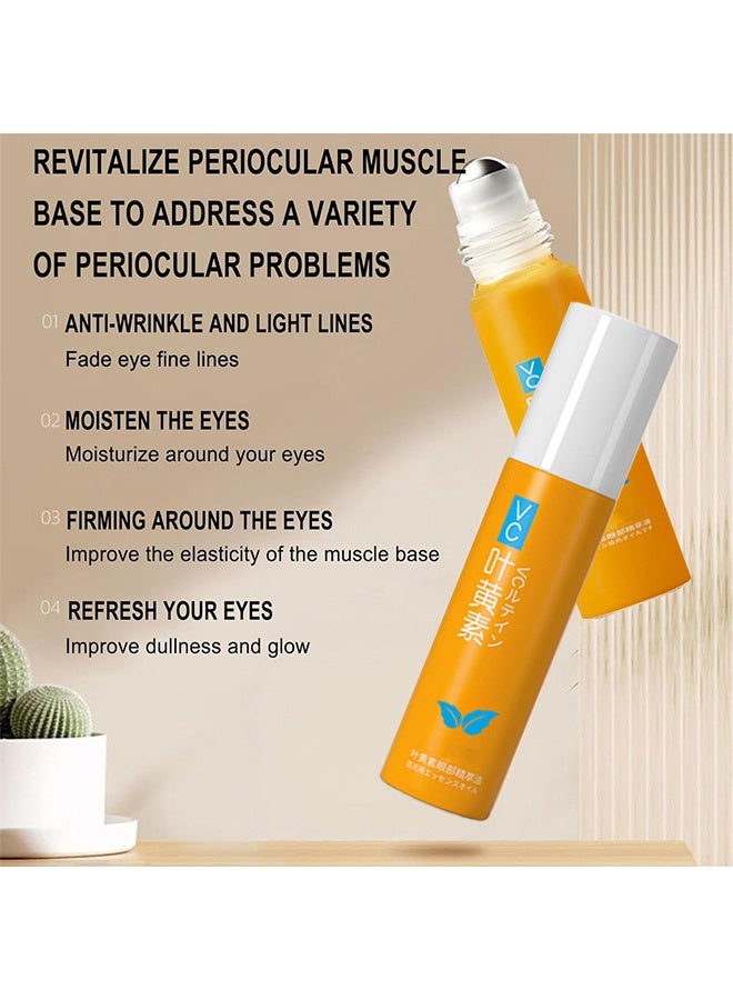 Dinkiss Lutein Eye Essence Oil, Vc Lutein Eye Essence Oil, Lutein Eye Serum, Lutein Eye Oil, Under Eye Oil Roller Ball, Japan Firming Anti-Aging Eye Serum For Eye Bags (8ml) - Image 5